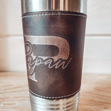 Engraved Leatherette Tumbler
