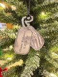Dog Tags Christmas Ornament
