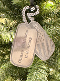 Dog Tags Christmas Ornament