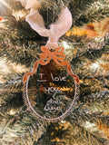 Custom Engraved Handwriting Ornament