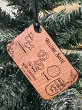 Snack Town Santa Board Ornament