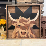 Highland Cow Wooden Mosiac - Large