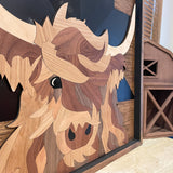 Highland Cow Wooden Mosiac - Large
