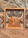 Dolly the Highland Cow Wooden Mosaic