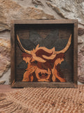 Cash the Highland Cow Wooden Mosaic