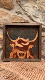 Cash the Highland Cow Wooden Mosaic