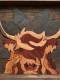 Cash the Highland Cow Wooden Mosaic