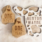 Cow + Cattle Tag Theme Milestone Markers