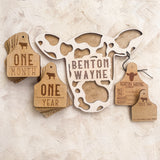 Cow + Cattle Tag Theme Milestone Markers