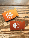 Engraved Metal Notch Wallets