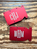 Engraved Metal Notch Wallets