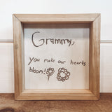 Custom Handwriting Box Framed Sign