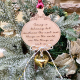 Seeing is Believing "Believe" Bell Ornament