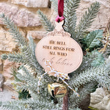 The Bell Still Rings... "Believe" Christmas Bell Ornament