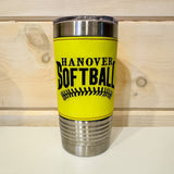 20oz Leather Wrapped Softball Tumbler