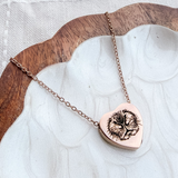 Personalized Heart Urn Necklace | Fingerprint, Paw Print & Memorial Jewelry