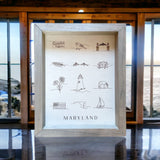 Maryland Single-Line Artwork Decor