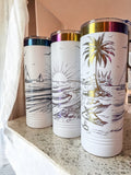 Prism Plated Beach Scene - 22oz Slim Tumbler