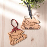 Wooden Graduation Hat Ornament Keepsake