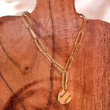 Petite Heart Paperclip Chain Bracelet