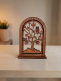 Owl & Autumn Tree Wood Decor | Woodland Fall Accent
