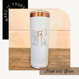 Make it Yours: 22 oz. Rose Gold ION-Plated Skinny Tumbler