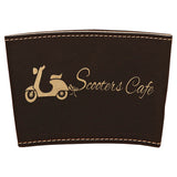 Leather Engraved Coffee Sleeve