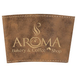 Leather Engraved Coffee Sleeve