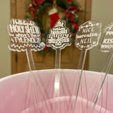 Christmas Theme Swizzle Sticks (Drink Stirrers)