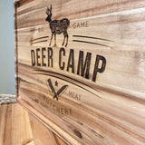 "Deer Camp" Engraved Butcher Block