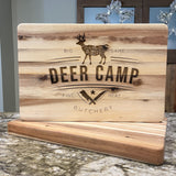 "Deer Camp" Engraved Butcher Block