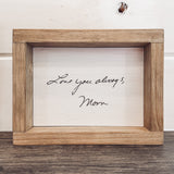 Farmhouse Style Engraved Handwriting Sign