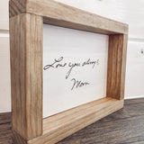 Farmhouse Style Engraved Handwriting Sign