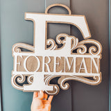 Monogrammed Door Hanger