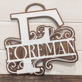 Monogrammed Door Hanger