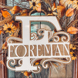 Monogrammed Door Hanger