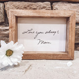 Farmhouse Style Engraved Handwriting Sign