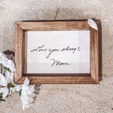 Farmhouse Style Engraved Handwriting Sign