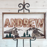 Themed Wood Framed Nursery Sign