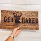 Get Buck Naked Lath Sign