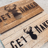 Get Buck Naked Lath Sign