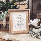 "Build the Life You Love" Framed Engraved Quote