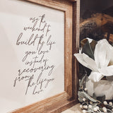"Build the Life You Love" Framed Engraved Quote