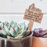 "Say It" Planter Stakes for Succulents and House Plants