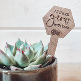 "Say It" Planter Stakes for Succulents and House Plants