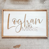 Wood Framed Nursery Sign