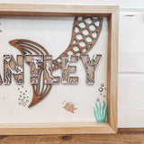 Themed Wood Framed Nursery Sign