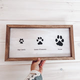 Paw Print Farmhouse Style Sign