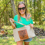 Game Day Leatherette Canvas Tote Bag