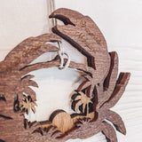 Rustic 3D Crab Ornament